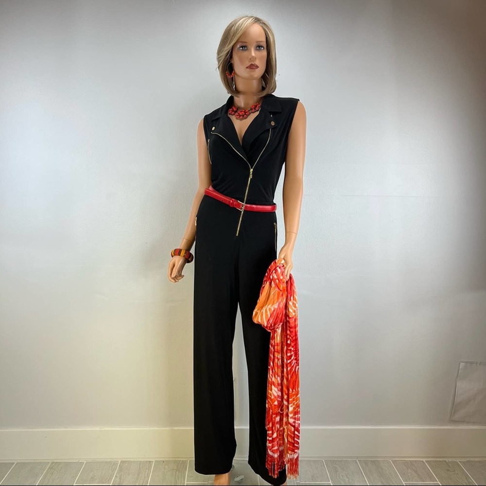 Calvin black and gold hardware,  sleeveless jumpsuit, size 12.